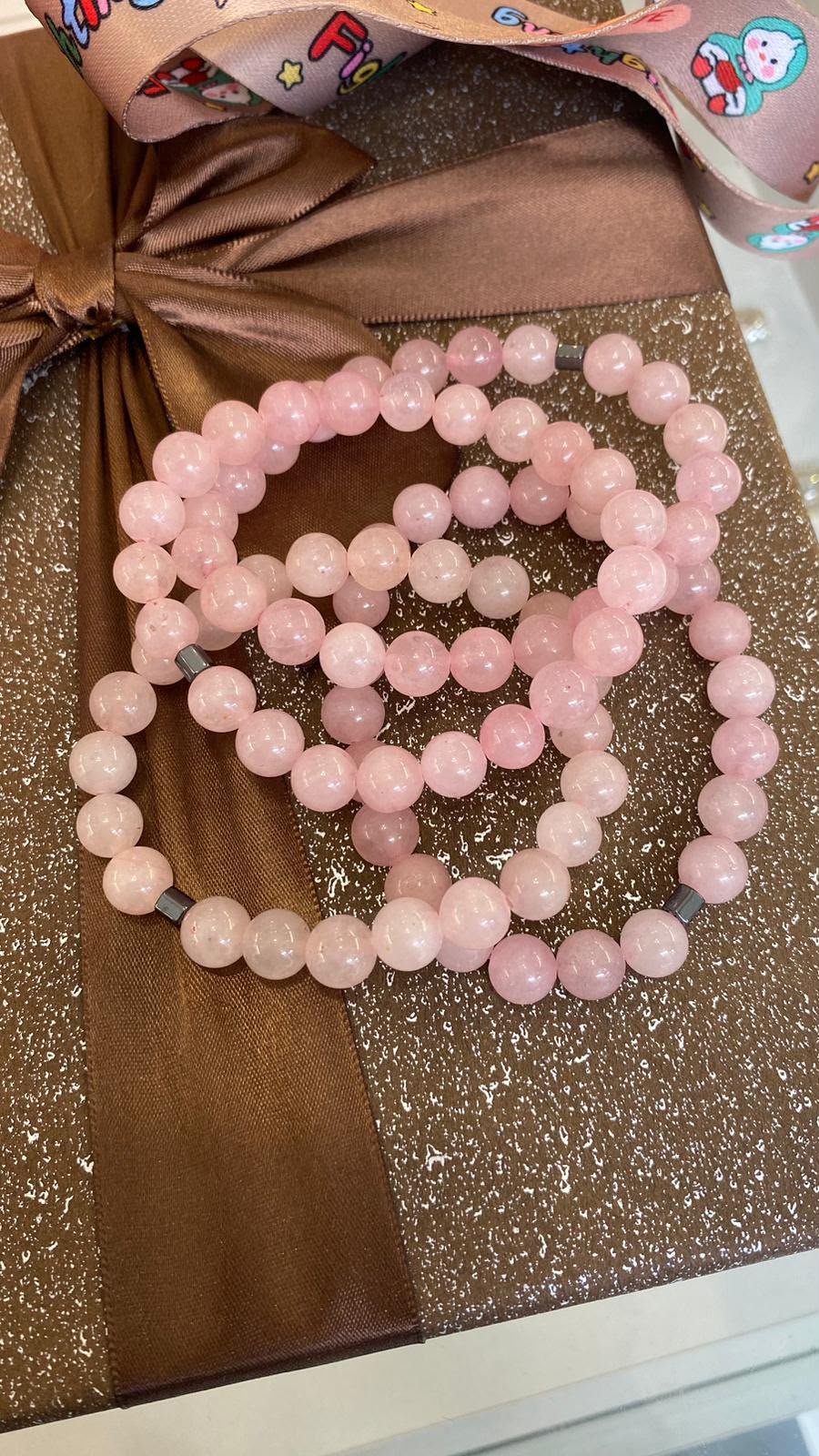 Pembe Kuvars 8mm Doğal Taş Bileklik
